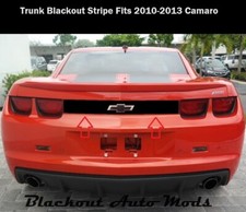 Gloss Black Camaro Rear Bumper Trunk Blackout Decal Stripe Fits 2010-2013 Models Gloss Black Camaro Rear Bumper Trunk Blackout Decal Stripe Fits 2010-2013 Models