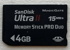 Sandisk Ultra II 4Gb Memory Stick Pro Duo Magic Gate Memory card - Black