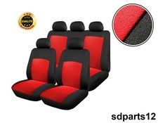 Rot-Schwarz Bezüge Abdeckungen Sitze Set Komplett Protektoren Für Toyota Auris