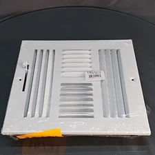 TruAire 104M 08X08 8" x 8" 4 Way Steel Wall Ceiling Register Vent White 