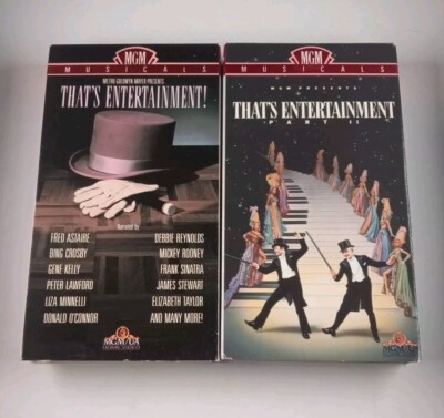 That's Entertainment 1 & 2 (VHS) Fred Astaire, Gene Kelly, Bing Crosby TESTED