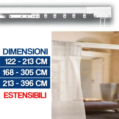 BRIXO BASTONE TENDA ESTENSIBILE BINARIO BINARI TENDE PER TENDAGGI SCORRITENDA 14181V