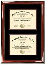 Double Diploma Frame Dual Certificate Frame Two College University Documents
