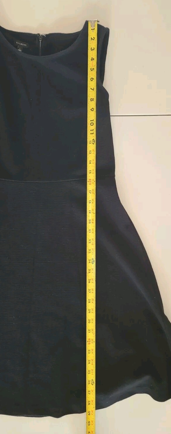 Talbots Ribbed Sleevless Black Swing Bottom Dress… - image 6
