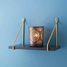 40/80cm Metal Wall Hanging Wired Floating Shelf Smart Unique Storage Decoration