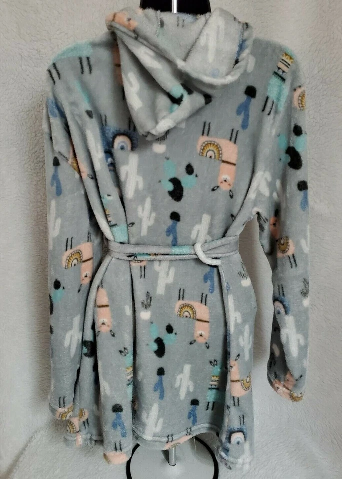 Bobbie Brooks 女式长袍 S M 码小号中号多色仙人掌 Llama 羊毛 — 第 4/4 张图片