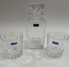 Marquis by Waterford Maxwell Crystal (2) Tumblers Glasses and (1) Decanter NICE