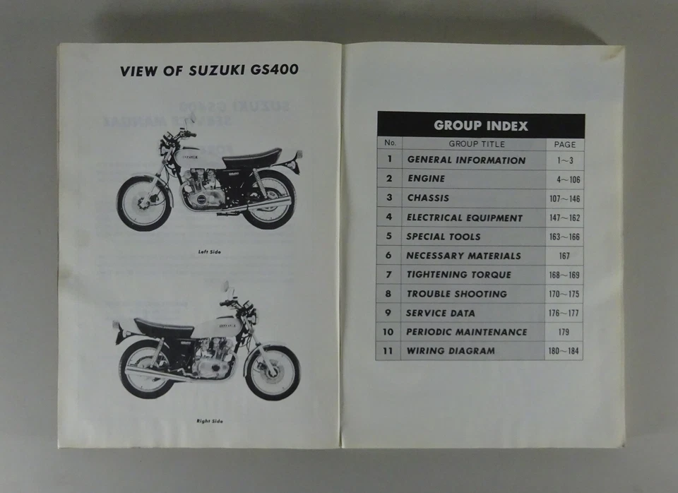 Manual de Servicio/Taller Manual Suzuki GS 400 From 10/1976 - Imagen 2 de 4