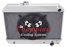 Rn Champion 3 Row All Aluminum Radiator W 10 Fan For 1962 1963 Buick Skylark