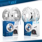 Front Rear DRILLED Brake Rotors for Ford Explorer Taurus Flex Lincoln MKS MKT