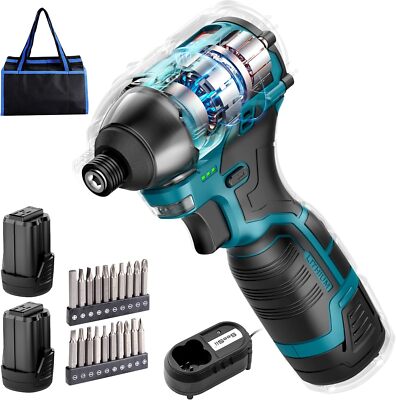 140N.M Impact Driver Wrench Kit with 20 PCS Screwdriver Bits 2*2.0AH  2700 RPM