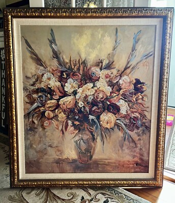 Extremely Rare Painting! Hard To Find. THE WARMTH OF FLOWERS MARY DULON