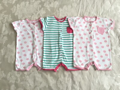 Next 6-9 Months Baby Girl Summer Rompers Set x UK