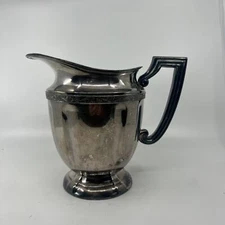 Vintage Sheets Rockford S Co 1875 Silver Plated Water Pitcher Mid Century Mod