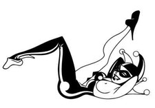 Vinyl Decal Car Truck Sticker Wall Batman Joker - Harley Quinn Laying Down Vinyl Decal Car Truck Sticker Wall Batman Joker - Harley Quinn Laying Down