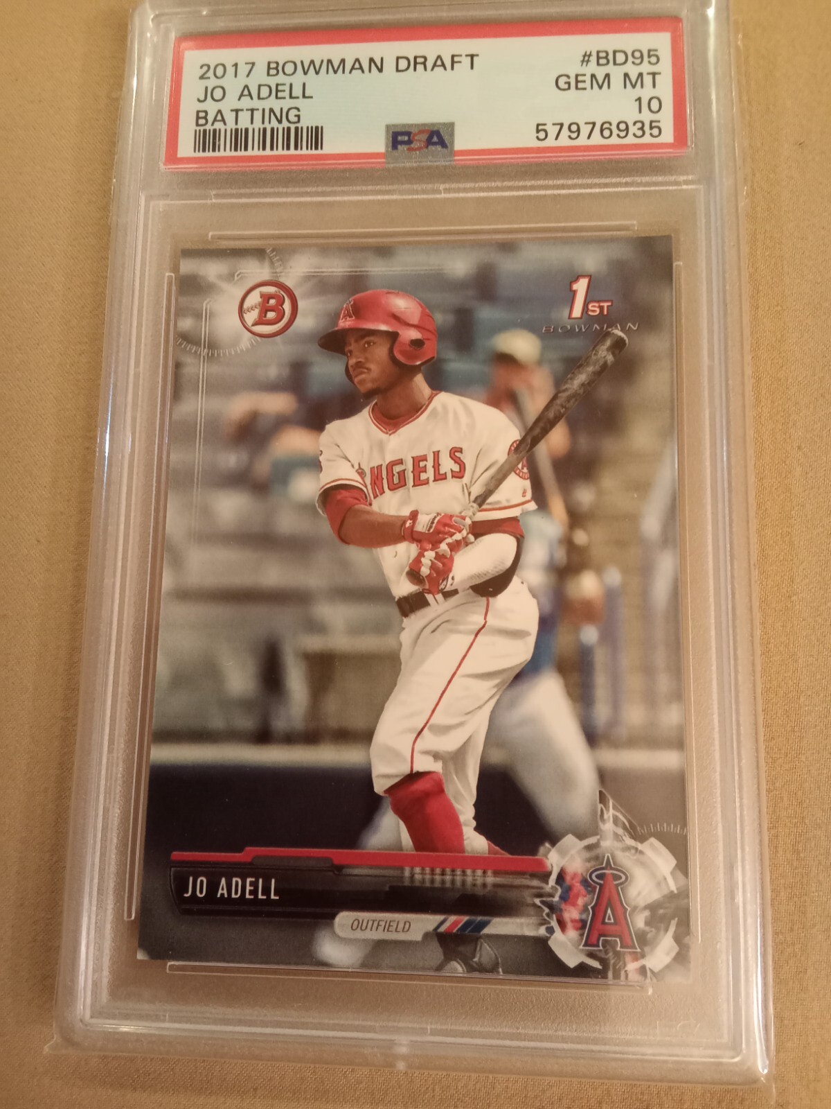 2017 Bowman Draft Jo Adell #BD95 PSA 10 GEM MINT Rookie Baseball Card