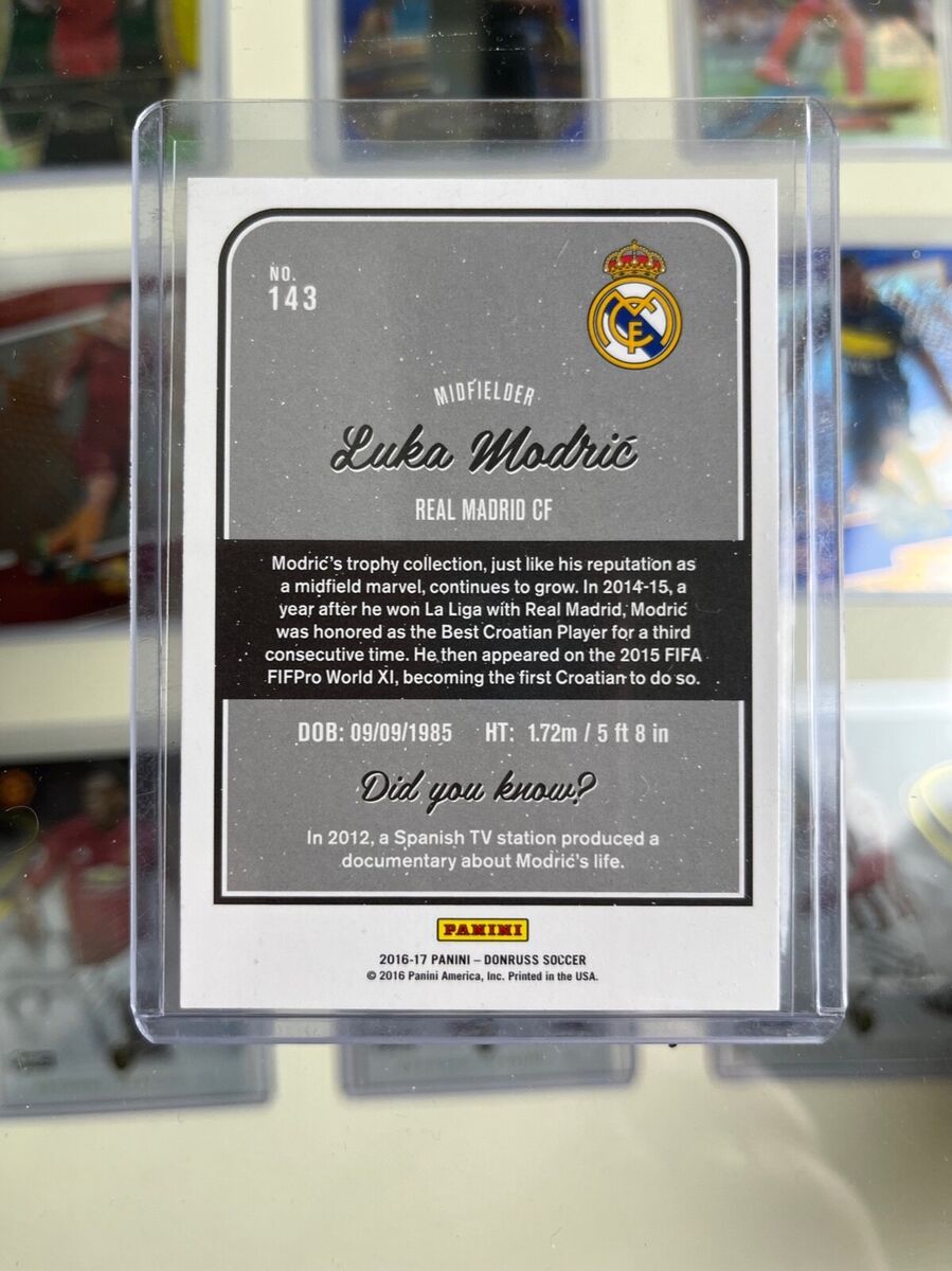 2016-17 PANINI DONRUSS Soccer LUKA MODRIC GOLD | Croatia | Real Madrid