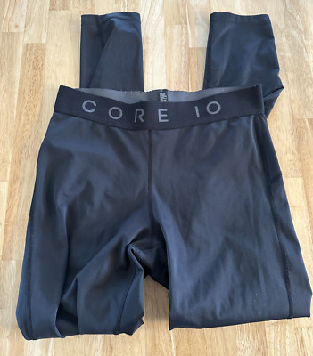 CORE IO Black Athletic Leggings Slim Fit Adult Size M