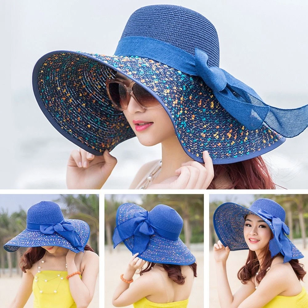 UV Protection Wide Brim Travel Cap Women's Sun Hats Fisherman Hat Sun Straw  Hat