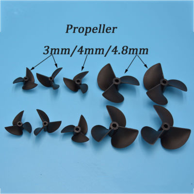 1Pair 3-blade Nylon Left Right Rotation Propeller Prop 4mm 3/16'' 1/8'' RC Boat