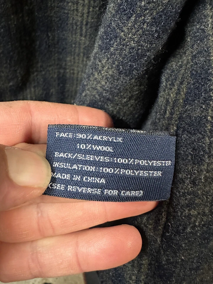 Mens Brooks Brothers Xl Black Jacket Removable Zip Out Lining Acrylic Wool - Image 4 of 4