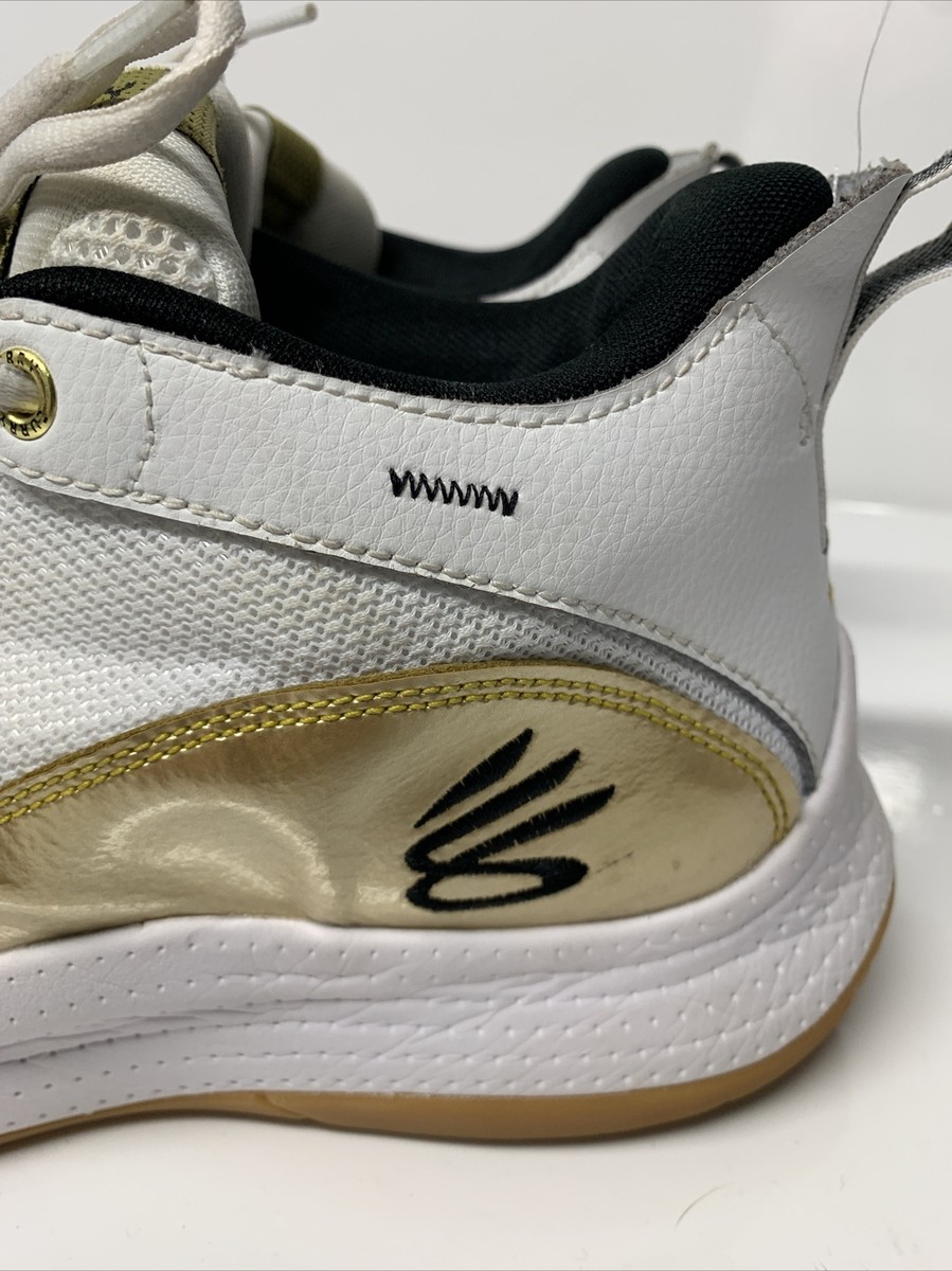 Under Armour Curry 3Z5 Basketball Shoes 3024764-106 White Gold Black Men Size 13 Under Armour Curry Basketball Shoes 3024764-106 White Gold  main image 3