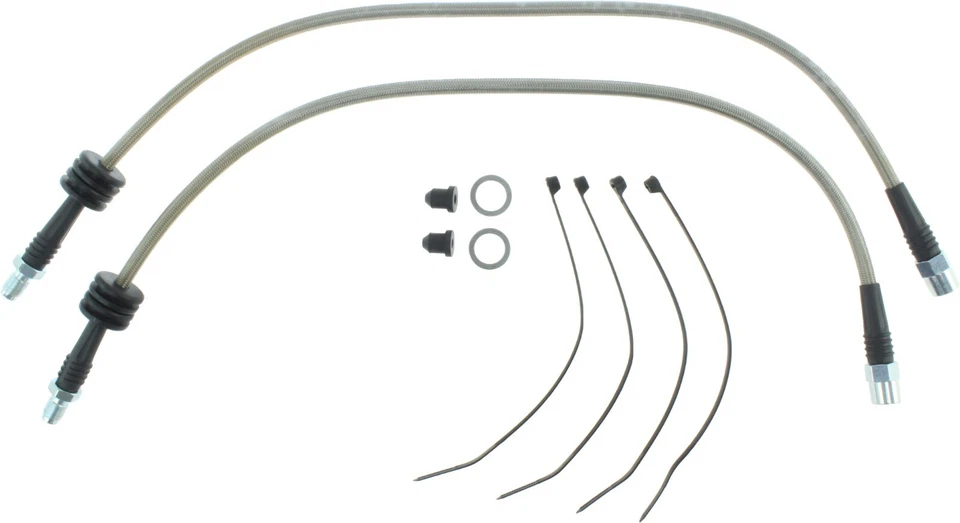 StopTech 950.34013 Stainless Steel Front Brake Line Kit for 2008-2013 BMW 128i Foto 3 de 3