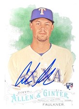 2016 Topps Allen & Ginter #290 Andrew Faulkner Rookie Texas Rangers AUTO SIGNED