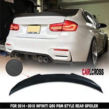 For 2014-2018 INFINITI Q50 Carbon Fiber Rear Trunk Tail Spoiler Wing Trim