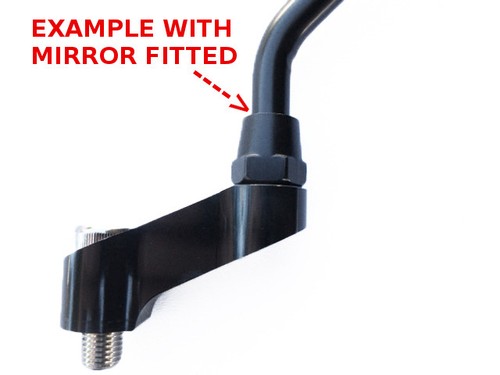 Yamaha Motorcycle Mirror Extender-Riser-Extension Bracket Black 10mm Right Hand - Picture 3 of 8