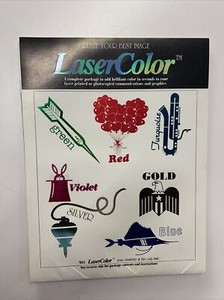 Vintage 1989 LaserColor TM Film Sheets For Laser Printer / Dry Toner Copier