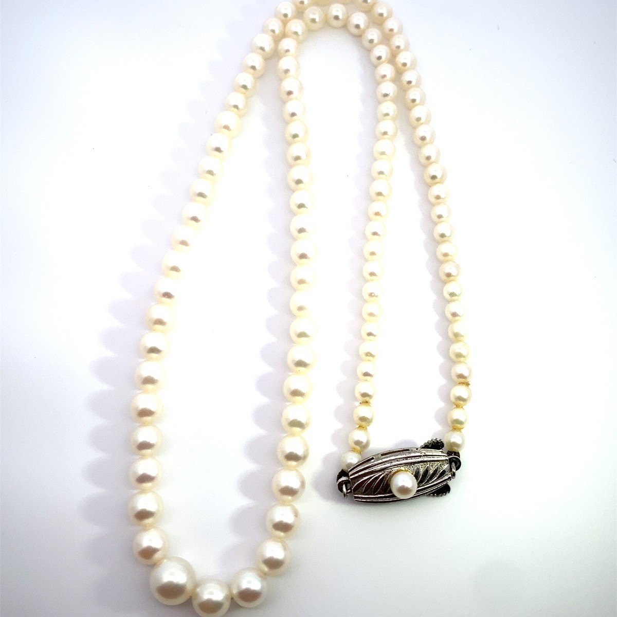 ★MIDNIGHT MOMENT.★ standard pearl necklace Black Pearl Necklace & Earring Set