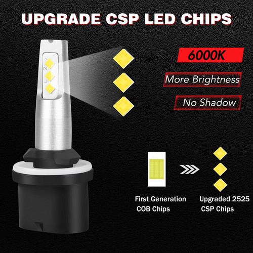 For Corvette C5 1997-2004 -6000K LED Headlight Hi/Low Beam Fog Light Bulbs Combo - Picture 12 of 16