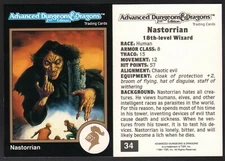 1991 TSR AD&D Gold Border Dungeons & Dragons RPG Fantasy Art Card #34 ~ Wizard