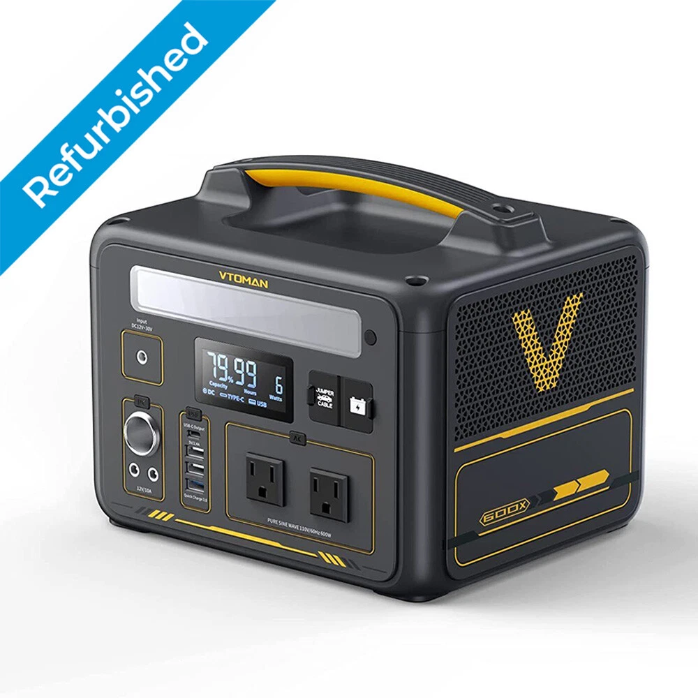 VTOMAN Jump 600X Portable Power Station 600W, 299Wh LiFePO4