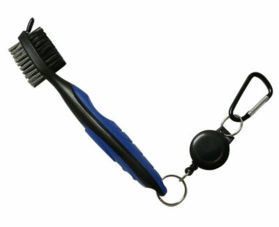 Golf Club Cleaning Brush & Groove Cleaner-2 ft Retractable Zip Line Blue US