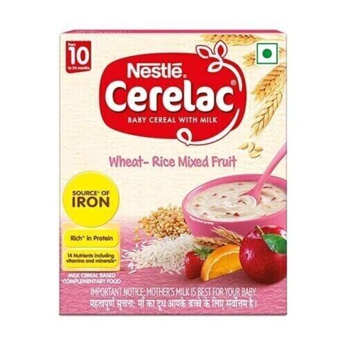 Nestlé CERELAC Fortified Baby Cereal with Milk, Wheat-Rice Mixed Fruit – From 10 - Bild 1 von 1