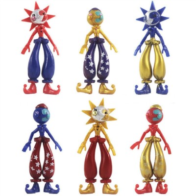 6PCS Set Five Night at Freddy's FNAF Sundrop Moondrop Alloy Toy Figure