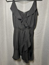 Express Above The Knee V-Neck Tank Dress With Raffle Details