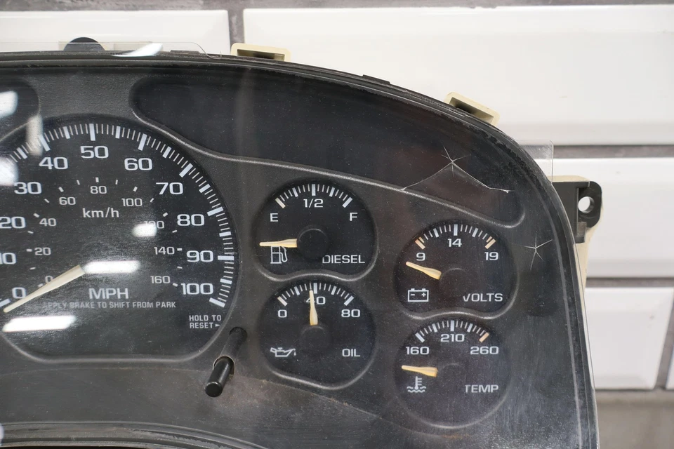 01-02 Chevy GMC GMT800 Diesel Velocímetro Conjunto Cluster Ver Fotos 15065280 Foto 4 de 4