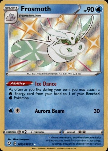 Frosmoth SV034/SV122 Shiny Rare Shining Fates Shiny Vault Pokemon Holo Near Mint