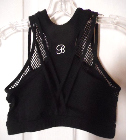 Bombshell M Iconic Black Mesh Pullover Sports Bra - image 4