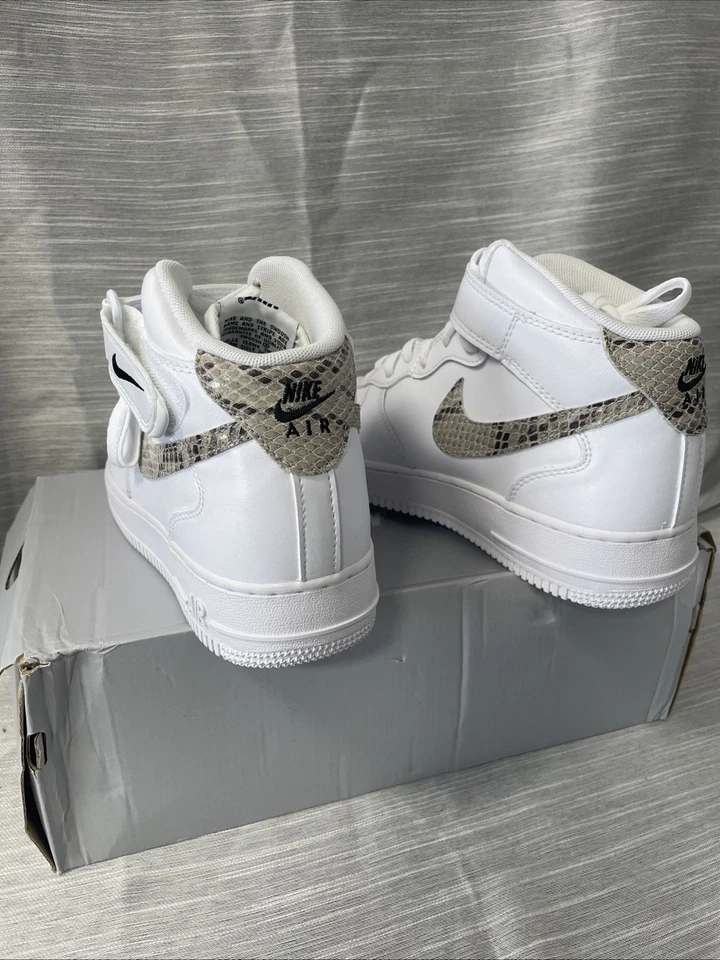 Nike Air Force 1 '07 Mid Zapatos Piel de Serpiente Swoosh Retro DD9625-101 Tallas para Mujer Foto 4 de 4