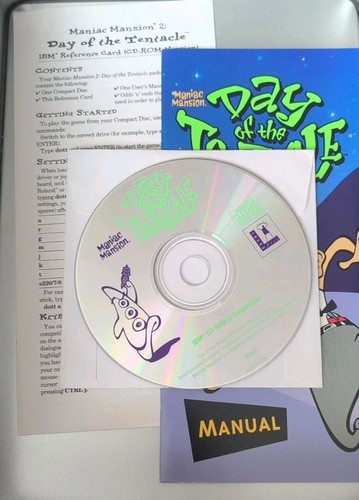 DAY OF THE Tentacle Maniac Mansion PC CD-ROM Lucas Arts 1993 Nuevo/Sellado Sin Caja EUR 210,27 - ES