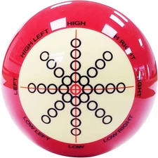 SRS-TB Training Cue Ball Red and White with beginner and advanced markings