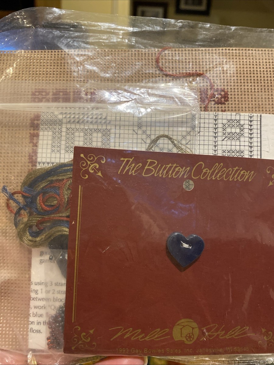 Mill Hill 1993 Cross Stitch Quilt Kit “House Quilt” MHCB13 STARTED