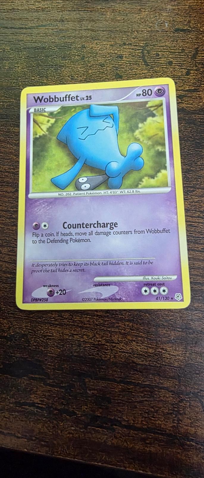 Wobbuffet 41/130 Rare Diamond & Pearl Pokemon Lightly Played