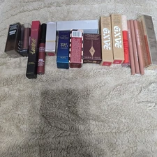LOT OF LIPSTICKS/PENCILS - MOST DESIGNER - AS IS PACKAGING- SEE DESCRIPTION