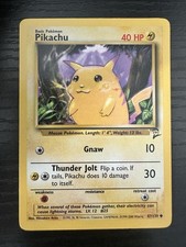 Pokémon Pikachu 087/130 Base Set 2 Common Regular Basic 40 HP Gnaw Thunder Jolt