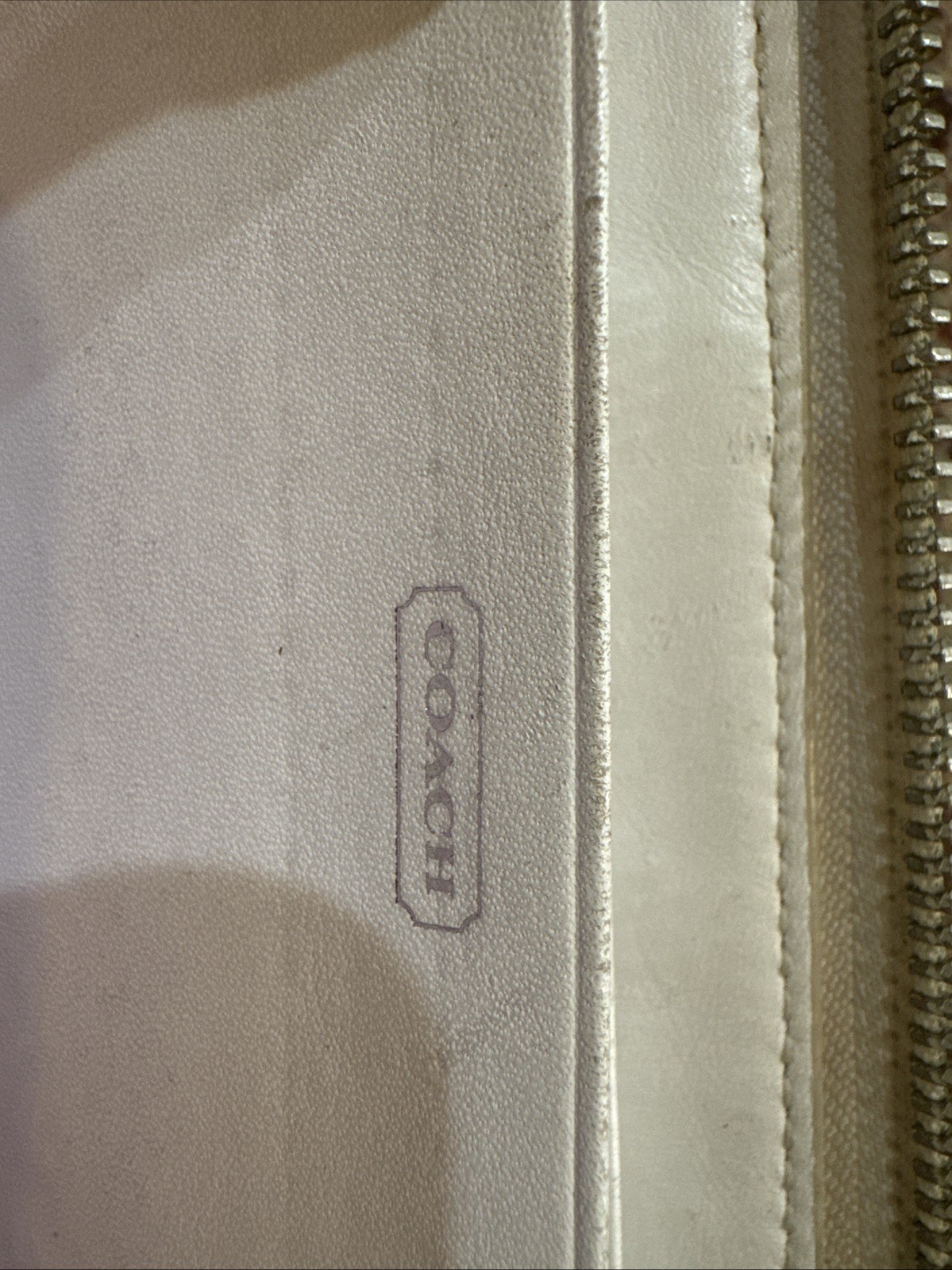 Coach Patchwork  Zip Around Wallet Cream- Beige A… - image 5